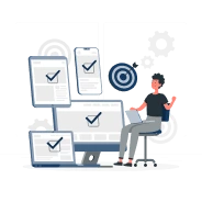 Secure and expedited financial transactions illustration