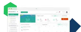 Dashboard view of the student management system